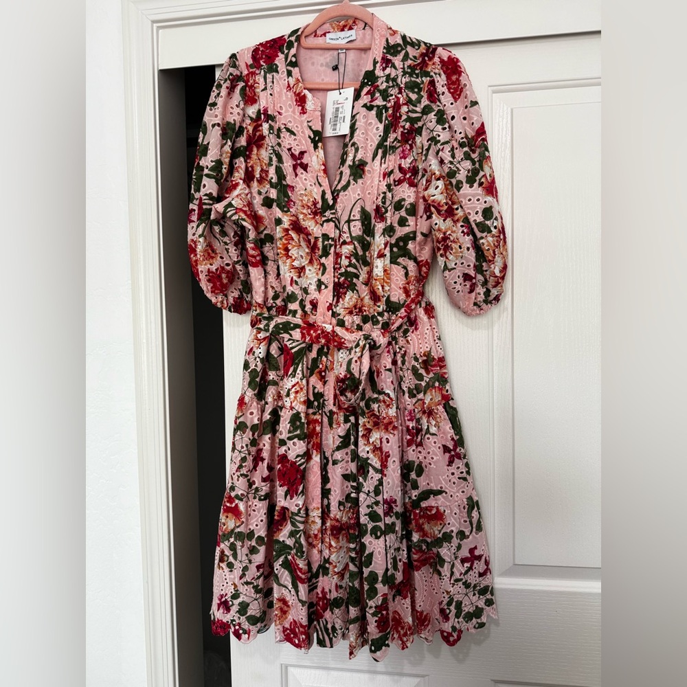 Floral Pink and Red Dress